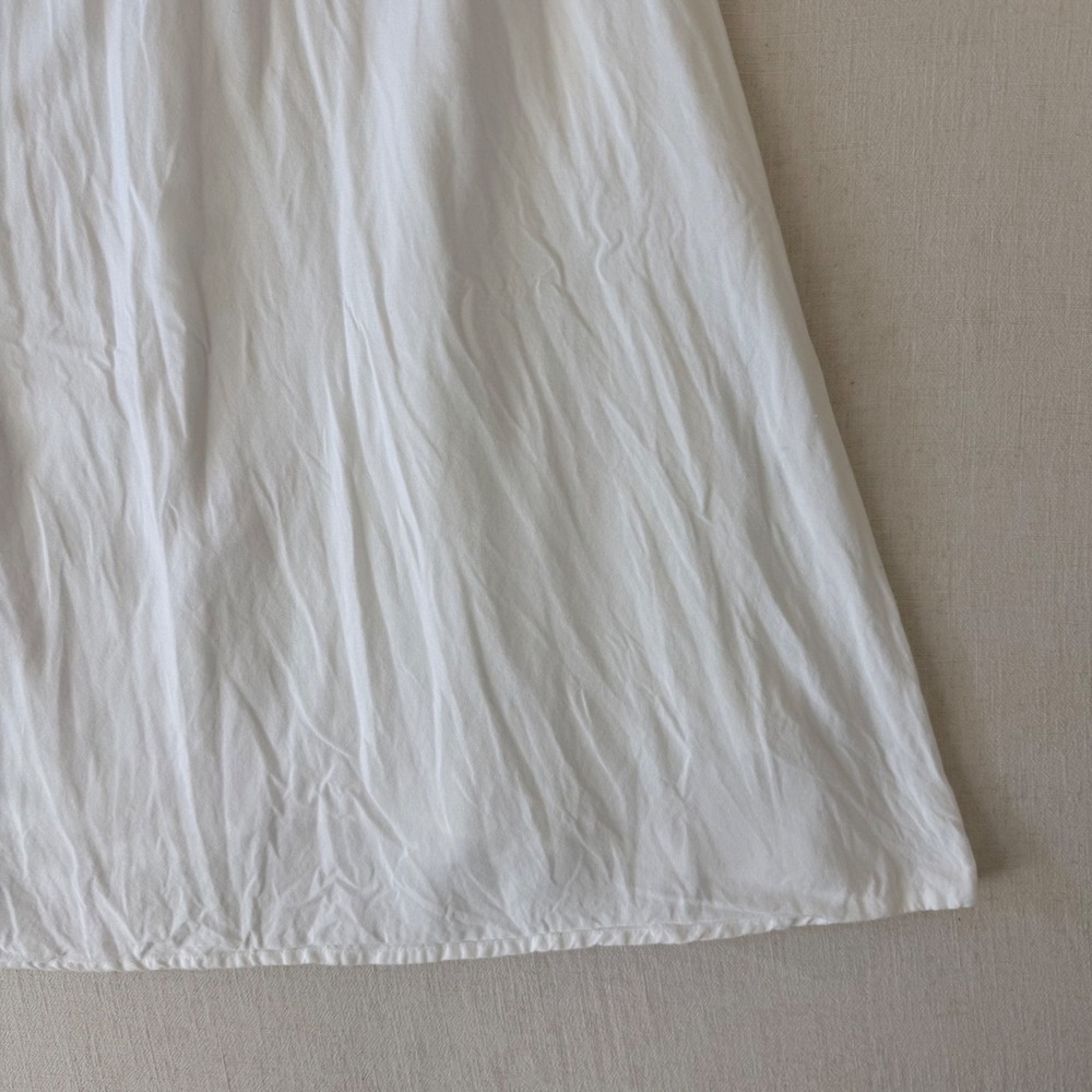 Petal + Pup Midi Skirt Womens XS White Linen Blend Elastic Waist Coastal Chic - Picture 9 of 12